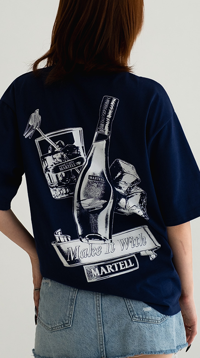 Rotten Paradise x Martell Noblige tee blue